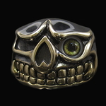 目玉スカルブラックゴールドリング | 達磨獅子 [K800043GR]