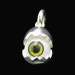 シルバー目玉ペンダントチャーム｜目玉子 [k800333S]
