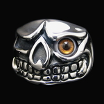 スカルシルバーリング | 茶目玉の達磨獅子 [K800043S-mars]