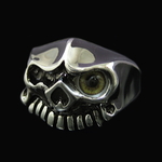 目玉スカルブラックシルバーリング | 凛 [K800093SR]